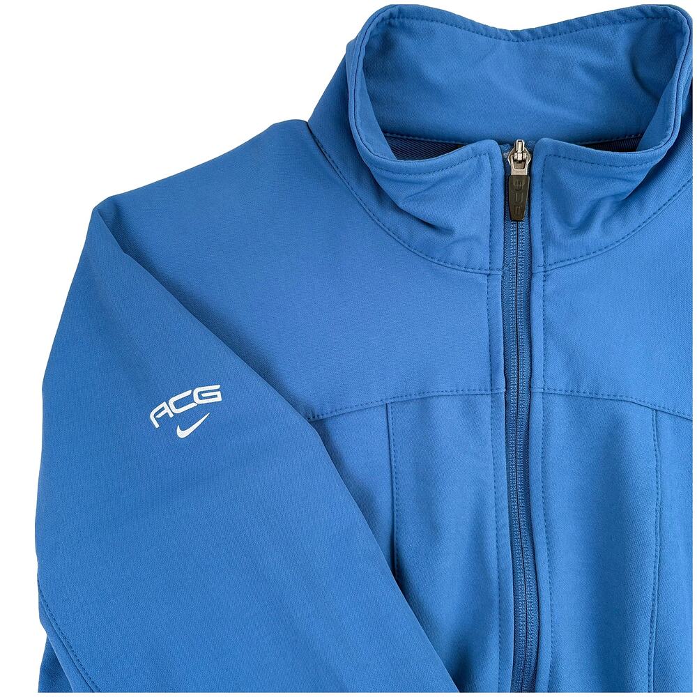 Nike ACG Softshell Jacket Women Large Blue Full Zip Trail Hiking Gorpcore